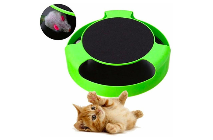 Игровой трек с мышкой на шарнире - игрушка для котов